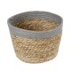 GloboStar® Artificial Garden ANTIPAROS 20289 Διακοσμητικό Πλεκτό Καλάθι - Κασπώ Γλάστρα - Flower Pot Μπεζ με Γκρι Φ22cm x Υ15cm GloboStar® Artificial Garden ANTIPAROS 20289 Διακοσμητικό Πλεκτό Καλάθι - Κασπώ Γλάστρα - Flower Pot Μπεζ με Γκρι Φ22cm x Υ15cm