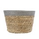 GloboStar® Artificial Garden ANTIPAROS 20289 Διακοσμητικό Πλεκτό Καλάθι - Κασπώ Γλάστρα - Flower Pot Μπεζ με Γκρι Φ22cm x Υ15cm GloboStar® Artificial Garden ANTIPAROS 20289 Διακοσμητικό Πλεκτό Καλάθι - Κασπώ Γλάστρα - Flower Pot Μπεζ με Γκρι Φ22cm x Υ15cm