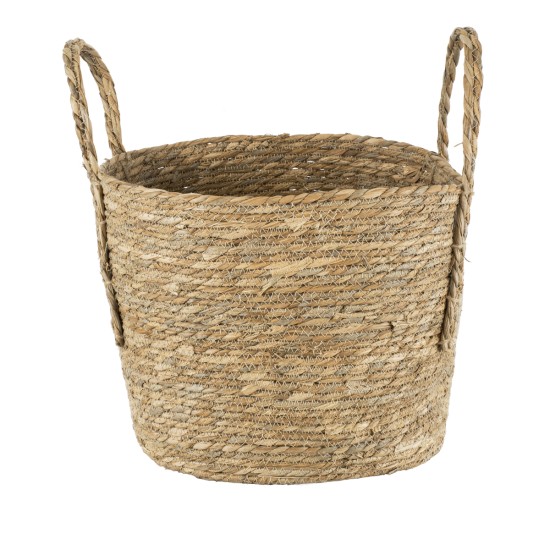 GloboStar® Artificial Garden TINOS 20292 Διακοσμητικό Πλεκτό Καλάθι - Κασπώ Γλάστρα - Flower Pot Μπεζ Φ35cm x Υ30cm GloboStar® Artificial Garden TINOS 20292 Διακοσμητικό Πλεκτό Καλάθι - Κασπώ Γλάστρα - Flower Pot Μπεζ Φ35cm x Υ30cm