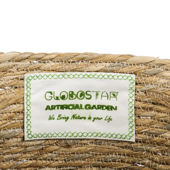 GloboStar® Artificial Garden TINOS 20292 Διακοσμητικό Πλεκτό Καλάθι - Κασπώ Γλάστρα - Flower Pot Μπεζ Φ35cm x Υ30cm GloboStar® Artificial Garden TINOS 20292 Διακοσμητικό Πλεκτό Καλάθι - Κασπώ Γλάστρα - Flower Pot Μπεζ Φ35cm x Υ30cm