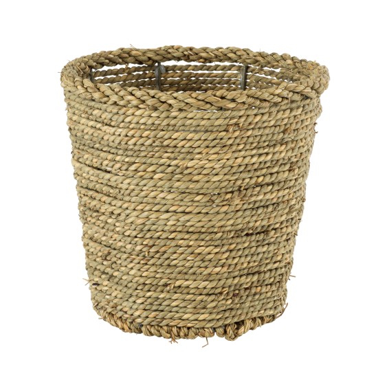 GloboStar® Artificial Garden THASSOS 20294 Διακοσμητικό Πλεκτό Καλάθι - Κασπώ Γλάστρα - Flower Pot Μπεζ με Καφέ Φ26cm x Υ24cm GloboStar® Artificial Garden THASSOS 20294 Διακοσμητικό Πλεκτό Καλάθι - Κασπώ Γλάστρα - Flower Pot Μπεζ με Καφέ Φ26cm x Υ24cm
