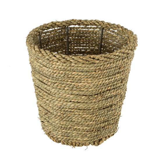 GloboStar® Artificial Garden THASSOS 20294 Διακοσμητικό Πλεκτό Καλάθι - Κασπώ Γλάστρα - Flower Pot Μπεζ με Καφέ Φ26cm x Υ24cm GloboStar® Artificial Garden THASSOS 20294 Διακοσμητικό Πλεκτό Καλάθι - Κασπώ Γλάστρα - Flower Pot Μπεζ με Καφέ Φ26cm x Υ24cm