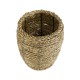 GloboStar® Artificial Garden THASSOS 20295 Διακοσμητικό Πλεκτό Καλάθι - Κασπώ Γλάστρα - Flower Pot Μπεζ Φ18 x Υ24cm