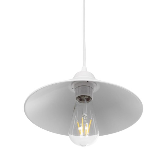GLOBOSTAR® FONTE 203-0081 Μοντέρνο Κρεμαστό Φωτιστικό Οροφής με Ντουί 1 x E27 AC 220-240V IP20 - Λευκό - Μ25.5 x Π25.5 x Υ10cm GLOBOSTAR® FONTE 203-0081 Μοντέρνο Κρεμαστό Φωτιστικό Οροφής με Ντουί 1 x E27 AC 220-240V IP20 - Λευκό - Μ25.5 x Π25.5 x Υ10cm