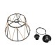 GLOBOSTAR® JUTE 203-0090 Μοντέρνο Κρεμαστό Φωτιστικό Οροφής με Ντουί 1 x E27 AC 220-240V IP20 - Μαύρο & Μπεζ - Μ30 x Π30 x Υ23cm