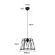 GLOBOSTAR® JUTE 203-0090 Μοντέρνο Κρεμαστό Φωτιστικό Οροφής με Ντουί 1 x E27 AC 220-240V IP20 - Μαύρο & Μπεζ - Μ30 x Π30 x Υ23cm