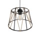GLOBOSTAR® JUTE 203-0090 Μοντέρνο Κρεμαστό Φωτιστικό Οροφής με Ντουί 1 x E27 AC 220-240V IP20 - Μαύρο & Μπεζ - Μ30 x Π30 x Υ23cm