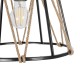 GLOBOSTAR® JUTE 203-0090 Μοντέρνο Κρεμαστό Φωτιστικό Οροφής με Ντουί 1 x E27 AC 220-240V IP20 - Μαύρο & Μπεζ - Μ30 x Π30 x Υ23cm