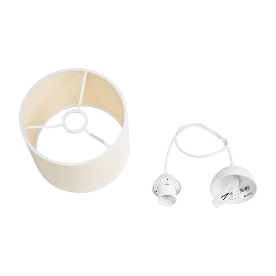 GLOBOSTAR® BLAZE 203-0106 Μοντέρνο Κρεμαστό Φωτιστικό Οροφής με Ντουί 1 x E27 AC 220-240V IP20 - Μπεζ - Μ22 x Π22 x Υ20cm