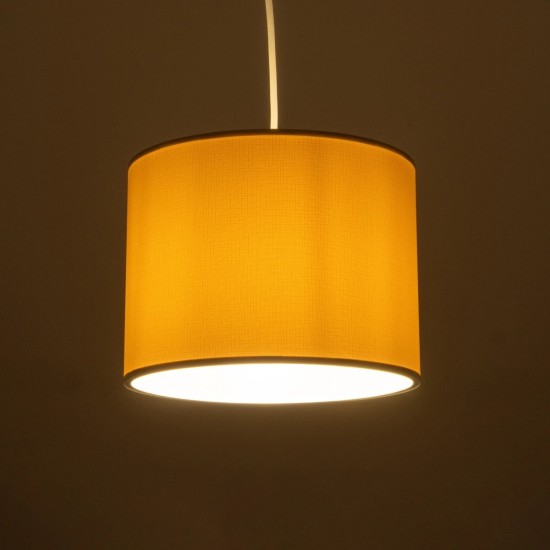 GLOBOSTAR® BLAZE 203-0106 Μοντέρνο Κρεμαστό Φωτιστικό Οροφής με Ντουί 1 x E27 AC 220-240V IP20 - Μπεζ - Μ22 x Π22 x Υ20cm