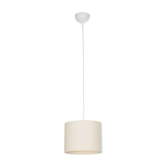 GLOBOSTAR® BLAZE 203-0106 Μοντέρνο Κρεμαστό Φωτιστικό Οροφής με Ντουί 1 x E27 AC 220-240V IP20 - Μπεζ - Μ22 x Π22 x Υ20cm