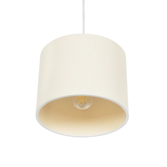 GLOBOSTAR® BLAZE 203-0106 Μοντέρνο Κρεμαστό Φωτιστικό Οροφής με Ντουί 1 x E27 AC 220-240V IP20 - Μπεζ - Μ22 x Π22 x Υ20cm