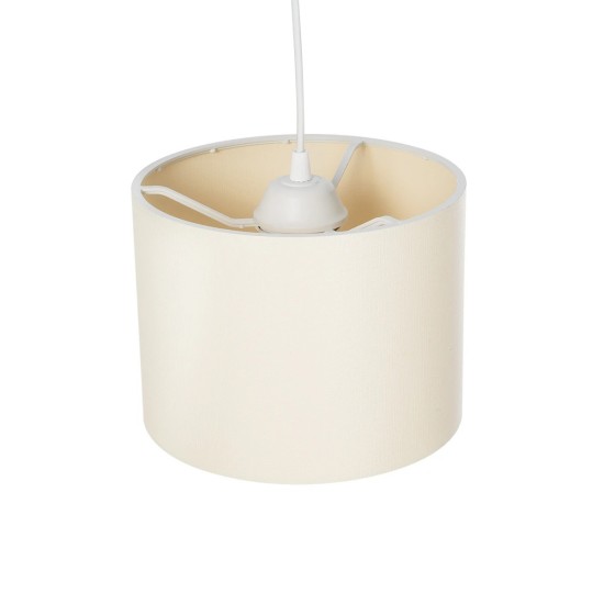 GLOBOSTAR® BLAZE 203-0106 Μοντέρνο Κρεμαστό Φωτιστικό Οροφής με Ντουί 1 x E27 AC 220-240V IP20 - Μπεζ - Μ22 x Π22 x Υ20cm