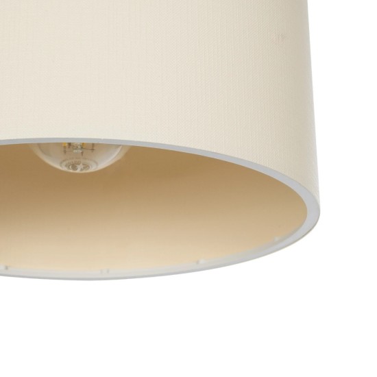 GLOBOSTAR® BLAZE 203-0106 Μοντέρνο Κρεμαστό Φωτιστικό Οροφής με Ντουί 1 x E27 AC 220-240V IP20 - Μπεζ - Μ22 x Π22 x Υ20cm