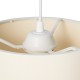GLOBOSTAR® BLAZE 203-0106 Μοντέρνο Κρεμαστό Φωτιστικό Οροφής με Ντουί 1 x E27 AC 220-240V IP20 - Μπεζ - Μ22 x Π22 x Υ20cm