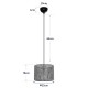 GLOBOSTAR® CLAIRIE 203-0132 Μοντέρνο Κρεμαστό Φωτιστικό Οροφής με Ντουί 1 x E27 AC 220-240V IP20 - Καφέ - Μ22 x Π22 x Υ18cm
