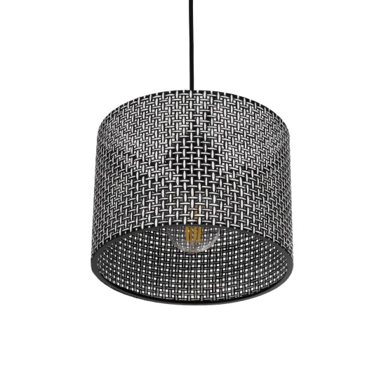 GLOBOSTAR® CLAIRIE 203-0133 Μοντέρνο Κρεμαστό Φωτιστικό Οροφής με Ντουί 1 x E27 AC 220-240V IP20 - Μαύρο & Λευκό - Μ22 x Π22 x Υ18cm GLOBOSTAR® CLAIRIE 203-0133 Μοντέρνο Κρεμαστό Φωτιστικό Οροφής με Ντουί 1 x E27 AC 220-240V IP20 - Μαύρο & Λευκό - Μ22 x Π22 x Υ18cm