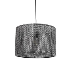 GLOBOSTAR® CLAIRIE 203-0136 Μοντέρνο Κρεμαστό Φωτιστικό Οροφής με Ντουί 1 x E27 AC 220-240V IP20 - Μαύρο & Λευκό - Μ30 x Π30 x Υ22cm