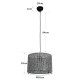 GLOBOSTAR® CLAIRIE 203-0136 Μοντέρνο Κρεμαστό Φωτιστικό Οροφής με Ντουί 1 x E27 AC 220-240V IP20 - Μαύρο & Λευκό - Μ30 x Π30 x Υ22cm GLOBOSTAR® CLAIRIE 203-0136 Μοντέρνο Κρεμαστό Φωτιστικό Οροφής με Ντουί 1 x E27 AC 220-240V IP20 - Μαύρο & Λευκό - Μ30 x Π30 x Υ22cm