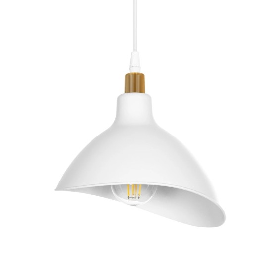 GLOBOSTAR® RIVE 203-0141 Μοντέρνο Κρεμαστό Φωτιστικό Οροφής με Ντουί 1 x E27 AC 220-240V IP20 - Λευκό & Χρυσό - Μ22 x Π20 x Υ22cm GLOBOSTAR® RIVE 203-0141 Μοντέρνο Κρεμαστό Φωτιστικό Οροφής με Ντουί 1 x E27 AC 220-240V IP20 - Λευκό & Χρυσό - Μ22 x Π20 x Υ22cm