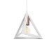 GLOBOSTAR® TRIANGLE 203-0165 Μοντέρνο Κρεμαστό Φωτιστικό Οροφής με Ντουί 1 x E27 AC 220-240V IP20 - Λευκό & Χάλκινο - Μ24 x Π24 x Υ22cm
