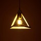 GLOBOSTAR® TRIANGLE 203-0165 Μοντέρνο Κρεμαστό Φωτιστικό Οροφής με Ντουί 1 x E27 AC 220-240V IP20 - Λευκό & Χάλκινο - Μ24 x Π24 x Υ22cm