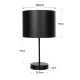 GLOBOSTAR® WIZ 203-0178 Μοντέρνο Επιτραπέζιο Φωτιστικό Πορτατίφ με Ντουί 1 x E27 AC 220-240V IP20 - Μαύρο - Μ22 x Π22 x Υ36.5cm GLOBOSTAR® WIZ 203-0178 Μοντέρνο Επιτραπέζιο Φωτιστικό Πορτατίφ με Ντουί 1 x E27 AC 220-240V IP20 - Μαύρο - Μ22 x Π22 x Υ36.5cm