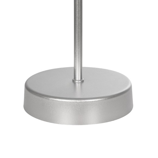 GLOBOSTAR® WIZ 203-0179 Μοντέρνο Επιτραπέζιο Φωτιστικό Πορτατίφ με Ντουί 1 x E27 AC 220-240V IP20 - Ασημί & Γκρι - Μ22 x Π22 x Υ36.5cm GLOBOSTAR® WIZ 203-0179 Μοντέρνο Επιτραπέζιο Φωτιστικό Πορτατίφ με Ντουί 1 x E27 AC 220-240V IP20 - Ασημί & Γκρι - Μ22 x Π22 x Υ36.5cm