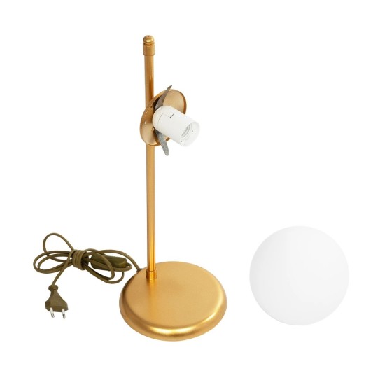 GLOBOSTAR® GLOBUS 203-0182 Μοντέρνο Επιτραπέζιο Φωτιστικό Πορτατίφ με Ντουί 1 x E27 AC 220-240V IP20 - Χρυσό & Λευκό - Μ21 x Π17 x Υ45cm GLOBOSTAR® GLOBUS 203-0182 Μοντέρνο Επιτραπέζιο Φωτιστικό Πορτατίφ με Ντουί 1 x E27 AC 220-240V IP20 - Χρυσό & Λευκό - Μ21 x Π17 x Υ45cm