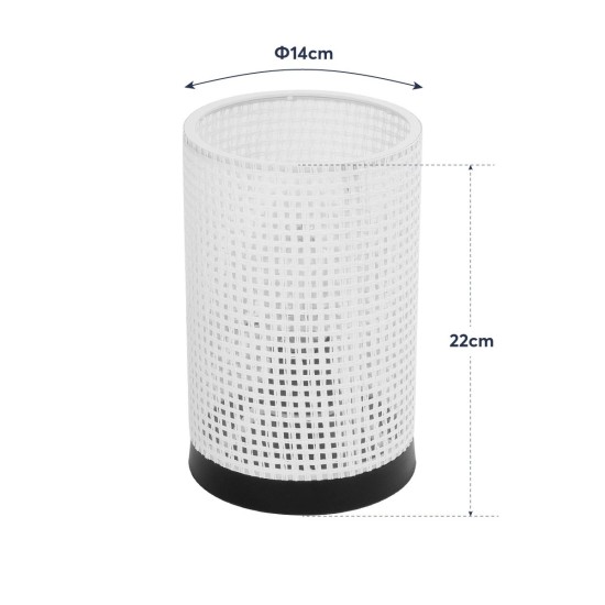 GLOBOSTAR® CYLINDER 203-0184 Μοντέρνο Επιτραπέζιο Φωτιστικό Πορτατίφ με Ντουί 1 x E27 AC 220-240V IP20 - Μαύρο & Λευκό - Μ14 x Π14 x Υ22cm GLOBOSTAR® CYLINDER 203-0184 Μοντέρνο Επιτραπέζιο Φωτιστικό Πορτατίφ με Ντουί 1 x E27 AC 220-240V IP20 - Μαύρο & Λευκό - Μ14 x Π14 x Υ22cm