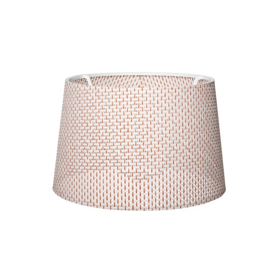 GloboStar® COVER 203-0263 Μοντέρνο Φωτιστικό Καπέλο Μπέζ Διάτρητο Ύφασμα για Ντουί E27- Μ38 x Π38 x Υ24cm