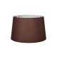 GloboStar® COVER 203-0265 Μοντέρνο Φωτιστικό Καπέλο Καφέ Ύφασμα για Ντουί E27 - Μ38 x Π38 x Υ24cm