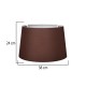 GloboStar® COVER 203-0265 Μοντέρνο Φωτιστικό Καπέλο Καφέ Ύφασμα για Ντουί E27 - Μ38 x Π38 x Υ24cm