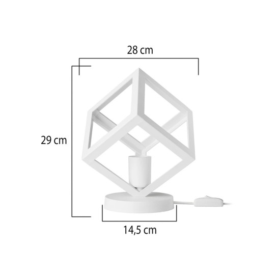 GLOBOSTAR® DISE 203-0273 Μοντέρνο Επιτραπέζιο Φωτιστικό Πορτατίφ με Ντουί 1 x E27 AC 220-240V IP20 - Λευκό - Μ28 x Π28 x Υ29cm GLOBOSTAR® DISE 203-0273 Μοντέρνο Επιτραπέζιο Φωτιστικό Πορτατίφ με Ντουί 1 x E27 AC 220-240V IP20 - Λευκό - Μ28 x Π28 x Υ29cm