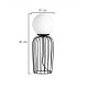 GLOBOSTAR® KAZAF 203-0295 Μοντέρνο Επιτραπέζιο Φωτιστικό Πορτατίφ με Ντουί 1 x E27 AC 220-240V IP20 - Μαύρο & Λευκό - Μ16 x Π16 x Υ40cm