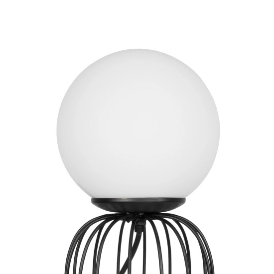 GLOBOSTAR® KAZAF 203-0295 Μοντέρνο Επιτραπέζιο Φωτιστικό Πορτατίφ με Ντουί 1 x E27 AC 220-240V IP20 - Μαύρο & Λευκό - Μ16 x Π16 x Υ40cm