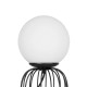 GLOBOSTAR® KAZAF 203-0295 Μοντέρνο Επιτραπέζιο Φωτιστικό Πορτατίφ με Ντουί 1 x E27 AC 220-240V IP20 - Μαύρο & Λευκό - Μ16 x Π16 x Υ40cm