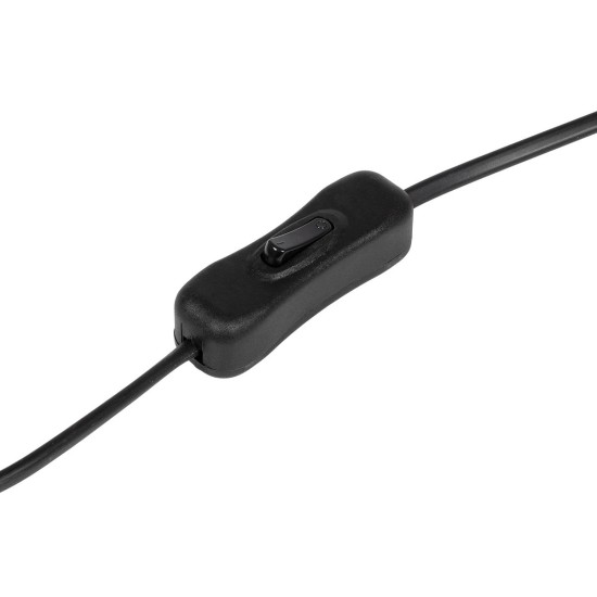 GLOBOSTAR® KAZAF 203-0295 Μοντέρνο Επιτραπέζιο Φωτιστικό Πορτατίφ με Ντουί 1 x E27 AC 220-240V IP20 - Μαύρο & Λευκό - Μ16 x Π16 x Υ40cm