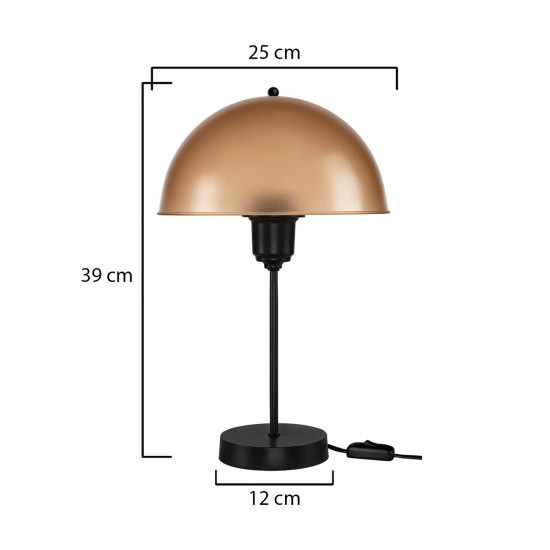 GLOBOSTAR® GAZETA 203-0297 Μοντέρνο Επιτραπέζιο Φωτιστικό Πορτατίφ με Ντουί 1 x E27 AC 220-240V IP20 - Μαύρο & Καφέ - Μ25 x Π25 x Υ39cm GLOBOSTAR® GAZETA 203-0297 Μοντέρνο Επιτραπέζιο Φωτιστικό Πορτατίφ με Ντουί 1 x E27 AC 220-240V IP20 - Μαύρο & Καφέ - Μ25 x Π25 x Υ39cm