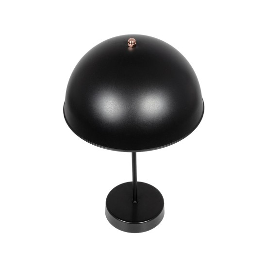 GLOBOSTAR® GAZETA 203-0300 Μοντέρνο Επιτραπέζιο Φωτιστικό Πορτατίφ με Ντουί 1 x E27 AC 220-240V IP20 - Μαύρο & Μπρονζέ - Μ25 x Π25 x Υ39cm