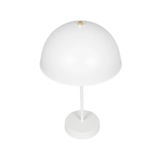 GLOBOSTAR® GAZETA 203-0302 Μοντέρνο Επιτραπέζιο Φωτιστικό Πορτατίφ με Ντουί 1 x E27 AC 220-240V IP20 - Λευκό & Χρυσό  - Μ25 x Π25 x Υ39cm