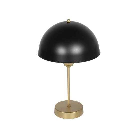 GLOBOSTAR® GAZETA 203-0305 Μοντέρνο Επιτραπέζιο Φωτιστικό Πορτατίφ με Ντουί 1 x E27 AC 220-240V IP20 - Μαύρο & Χρυσό - Μ25 x Π25 x Υ39cm