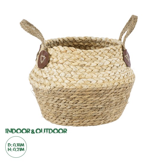GloboStar® Artificial Garden ANDROS 20315 Διακοσμητικό Πλεκτό Καλάθι - Κασπώ Γλάστρα - Flower Pot Καφέ με Μπεζ Φ18cm x Υ21cm GloboStar® Artificial Garden ANDROS 20315 Διακοσμητικό Πλεκτό Καλάθι - Κασπώ Γλάστρα - Flower Pot Καφέ με Μπεζ Φ18cm x Υ21cm