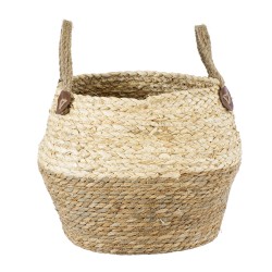 GloboStar® Artificial Garden ANDROS 20317 Διακοσμητικό Πλεκτό Καλάθι - Κασπώ Γλάστρα - Flower Pot Καφέ με Μπεζ Φ29cm x Υ30cm GloboStar® Artificial Garden ANDROS 20317 Διακοσμητικό Πλεκτό Καλάθι - Κασπώ Γλάστρα - Flower Pot Καφέ με Μπεζ Φ29cm x Υ30cm