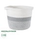 GloboStar® Artificial Garden POSITANO 20318 Διακοσμητικό Πλεκτό Καλάθι - Κασπώ Γλάστρα - Flower Pot Γκρι με Λευκό Φ20cm x Υ20cm GloboStar® Artificial Garden POSITANO 20318 Διακοσμητικό Πλεκτό Καλάθι - Κασπώ Γλάστρα - Flower Pot Γκρι με Λευκό Φ20cm x Υ20cm