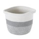 GloboStar® Artificial Garden POSITANO 20318 Διακοσμητικό Πλεκτό Καλάθι - Κασπώ Γλάστρα - Flower Pot Γκρι με Λευκό Φ20cm x Υ20cm GloboStar® Artificial Garden POSITANO 20318 Διακοσμητικό Πλεκτό Καλάθι - Κασπώ Γλάστρα - Flower Pot Γκρι με Λευκό Φ20cm x Υ20cm