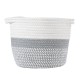 GloboStar® Artificial Garden POSITANO 20318 Διακοσμητικό Πλεκτό Καλάθι - Κασπώ Γλάστρα - Flower Pot Γκρι με Λευκό Φ20cm x Υ20cm GloboStar® Artificial Garden POSITANO 20318 Διακοσμητικό Πλεκτό Καλάθι - Κασπώ Γλάστρα - Flower Pot Γκρι με Λευκό Φ20cm x Υ20cm