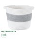 GloboStar® Artificial Garden KEFALONIA 20321 Διακοσμητικό Πλεκτό Καλάθι - Κασπώ Γλάστρα - Flower Pot Γκρι με Λευκό Φ20cm x Υ20cm GloboStar® Artificial Garden KEFALONIA 20321 Διακοσμητικό Πλεκτό Καλάθι - Κασπώ Γλάστρα - Flower Pot Γκρι με Λευκό Φ20cm x Υ20cm