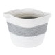 GloboStar® Artificial Garden KEFALONIA 20321 Διακοσμητικό Πλεκτό Καλάθι - Κασπώ Γλάστρα - Flower Pot Γκρι με Λευκό Φ20cm x Υ20cm GloboStar® Artificial Garden KEFALONIA 20321 Διακοσμητικό Πλεκτό Καλάθι - Κασπώ Γλάστρα - Flower Pot Γκρι με Λευκό Φ20cm x Υ20cm