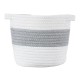 GloboStar® Artificial Garden KEFALONIA 20321 Διακοσμητικό Πλεκτό Καλάθι - Κασπώ Γλάστρα - Flower Pot Γκρι με Λευκό Φ20cm x Υ20cm GloboStar® Artificial Garden KEFALONIA 20321 Διακοσμητικό Πλεκτό Καλάθι - Κασπώ Γλάστρα - Flower Pot Γκρι με Λευκό Φ20cm x Υ20cm